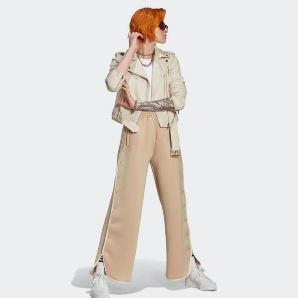 ADIDAS Spacer Magic Beige HM1616 OFFICIAL Snap Up High Waist Polar Fleece NWT S